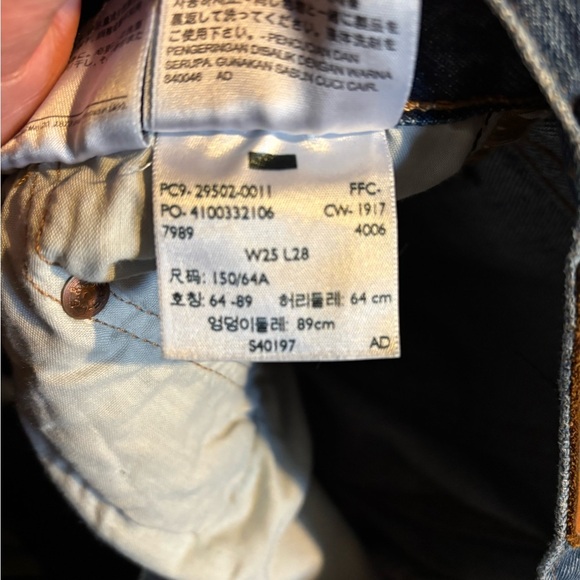 Levis 501 w25 L28 Levi’s 501 dark blue raw blue 80s USA straight leg - Picture 11 of 11